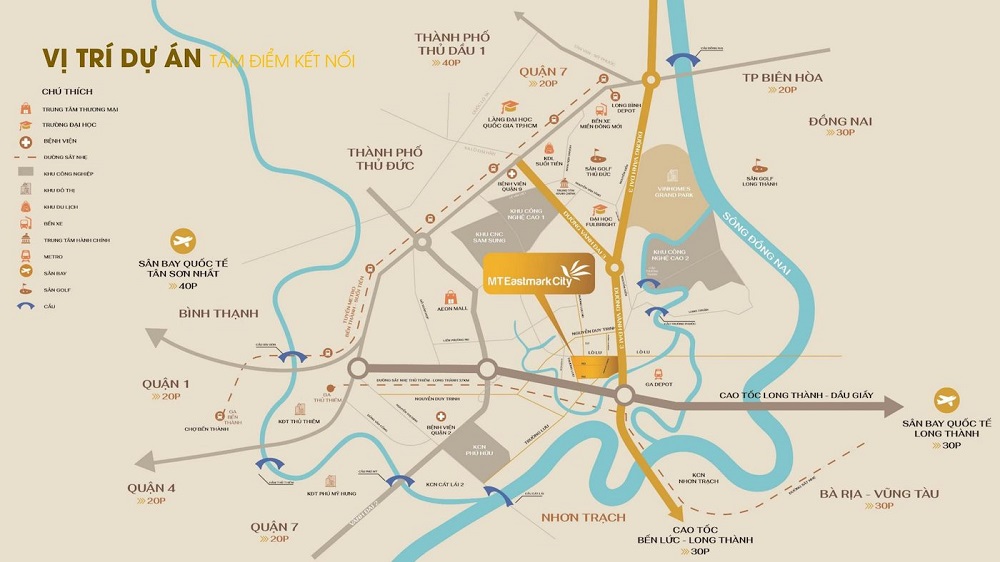Vị trí MT Eastmark City thuận tiện cho việc đi lại