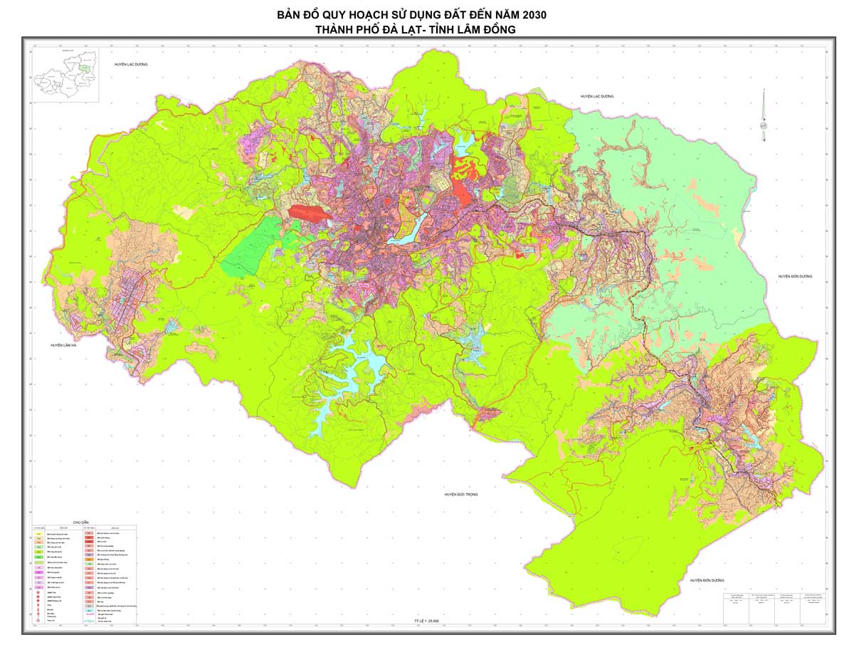 Bản đồ quy hoạch sử dụng đất TP Đà Lạt