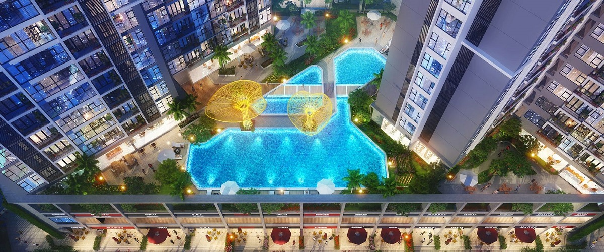 View hồ bơi dự án Eco Green view-ho-boi-du-an-eco-green